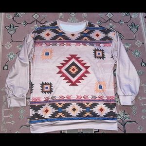Western/Aztec Long Sleeve Shirt-Medium-Unbranded NWOT